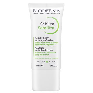 Bioderma Sébium Sensitive intensywny krem nawilżający i łagodzący do skóry wysuszonej i podrażnionej leczeniem trądziku 30 ml