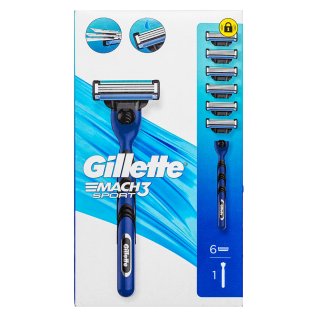 Gillette Mach3 Sport maszynka do golenia + zapasowa główka Razor + Spare Heads 6 pcs