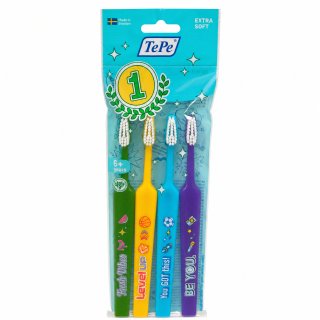 TePe Kids szczoteczka do zębów Toothbrush 4 pcs Extra Soft