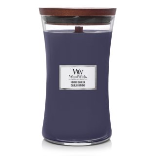 Woodwick Hinoki Dahlia świeczka zapachowa z drewnianym knotem 610 g