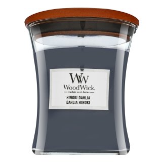 Woodwick Hinoki Dahlia świeczka zapachowa z drewnianym knotem 275 g