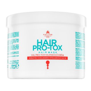 Kallos Hair Pro-Tox maska do włosów słabych i zniszczonych z olejkiem kokosowym, kwasem hialuronowym i kolagenem 500 ml