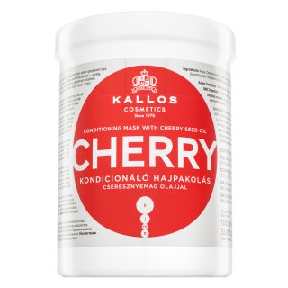 Kallos KJMN Professional Cherry maseczka nawilżająca do włosów zniszczonych 1000 ml