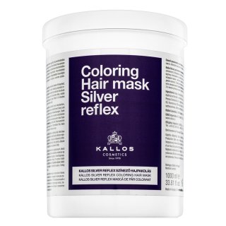 Kallos Coloring Hair Mask Silver Reflex maska do włosów neutralizująca żółtawe odcienie 1000 ml