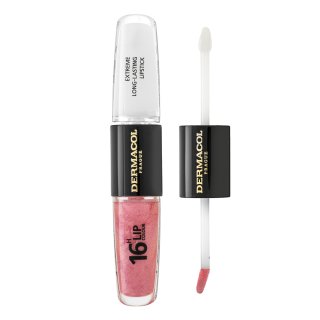 Dermacol 16H Lip Colour długotrwała pomadka i błyszczyk do ust odcień 11 Soft Heart 2x4 ml