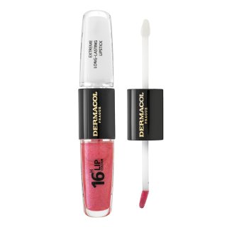 Dermacol 16H Lip Colour długotrwała pomadka i błyszczyk do ust odcień 15 Dazzling Diva 2x4 ml