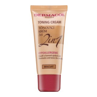 Dermacol Toning Cream 2in1 koloryzująca emulsja nawilżająca do ujednolicenia kolorytu skóry Biscuit 30 ml