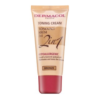 Dermacol Toning Cream 2in1 koloryzująca emulsja nawilżająca do ujednolicenia kolorytu skóry Bronze 30 ml