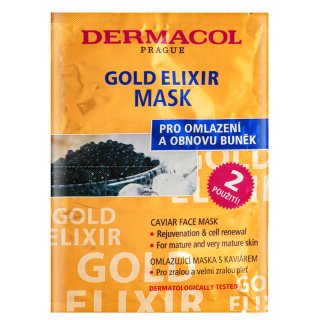 Dermacol Gold Elixir maseczka do twarzy z kawiorem 2x8 g