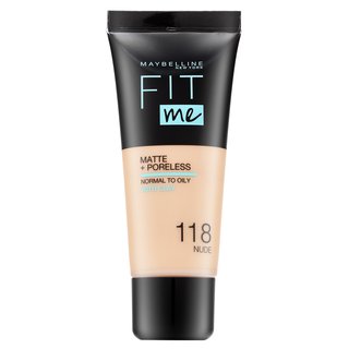 Maybelline Fit Me! Foundation Matte + Poreless podkład w płynie z formułą matującą 118 Nude 30 ml