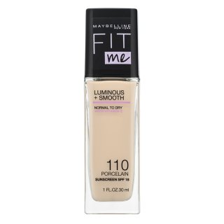 Maybelline Fit Me! Luminous + Smooth Foundation podkład w płynie z ujednolicającą i rozjaśniającą skórę formułą 110 Porcelain 30 ml