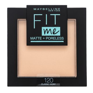 MAYBELLINE NEW YORK Fit Me! Matte+Poreless puder matujący odcień 120 Classic Ivory 9 g