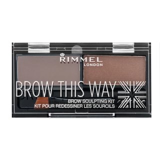Rimmel Brow This Way paletka do brwi odcień 002 Medium Brown 1,3 g